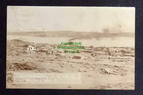 126669 Ansichtskarte DSW Südwestafrika Fotokarte Lüderitzbucht 1908 Panorama viele Details