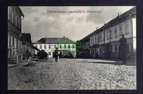 126701 Ansichtskarte Rossienie Raseiniai Litauen 1915 Offizierkasino deutsch
