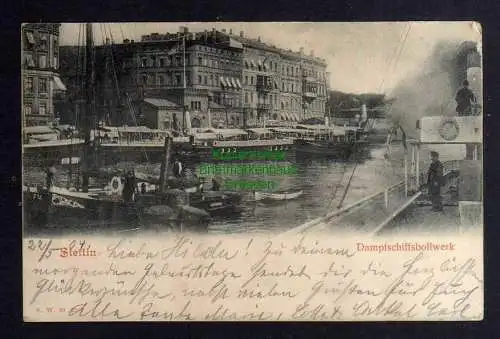 126718 AK Stettin Dampfschiffsbollwerk 1904