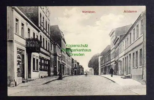 126773 Ansichtskarte Altdamm Dabie Stettin 1915 Mühlenstraße