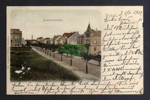 126274 Ansichtskarte Oschatz 1902 Bismarckstrasse