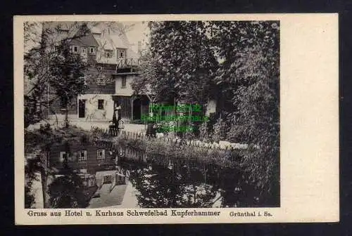 126256 AK Grünthal i. Sa. 1910 Hotel Kurhaus Schwefelbad Kupferhammer