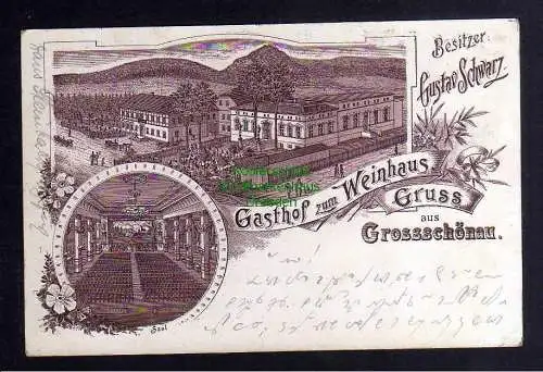 126267 AK Großschönau Sachsen 1915 Litho Weinhaus Gustav Schwarz Feldpost