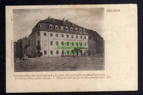 125834 Ansichtskarte Dresden Hotel Trompeterschlösschen 1902