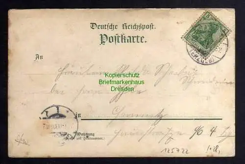 125722 AK Harthau Vorläufer Federlitho Wenzels Gasthaus Eisenbahn Bahnhof