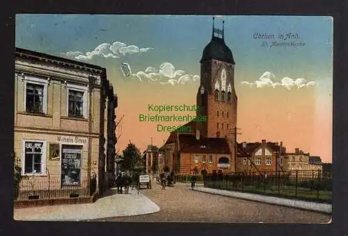 123134 Ansichtskarte Cöthen Köthen Anhalt St. Martinskirche 1929 Geschäft Wilhelm Simon