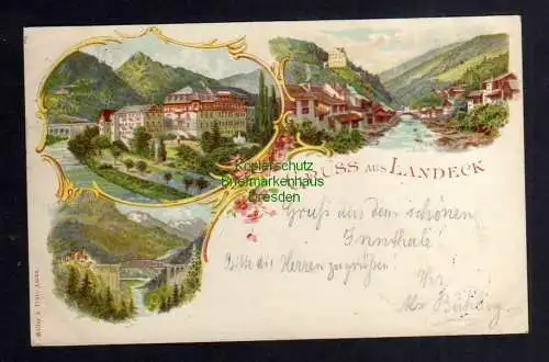 122821 AK Landeck (Tirol) Litho 1898 Innsbruck