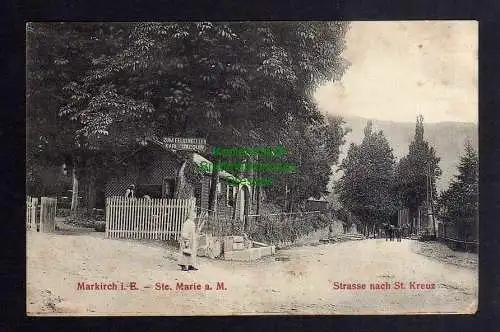 122602 Ansichtskarte Markirch Elsaß Ste. Marie a. M. Strasse nach St. Kreuz 1906