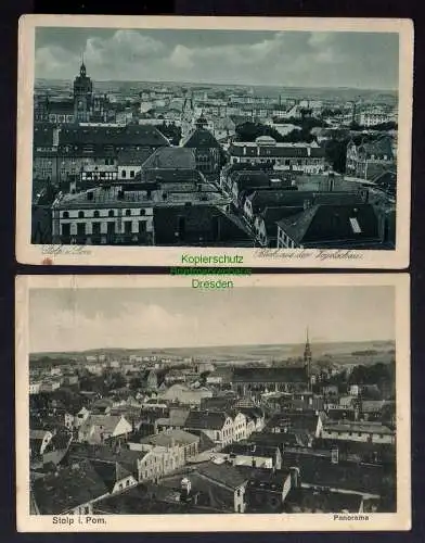 122518 2 AK Stolp i. Pom. 1928 Panorama Blick aus der Vogelschau