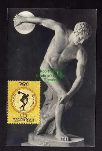 122570 private Maximumkarte Ungarn Olympische Spiele Rom 1960 Diskuswerfer
