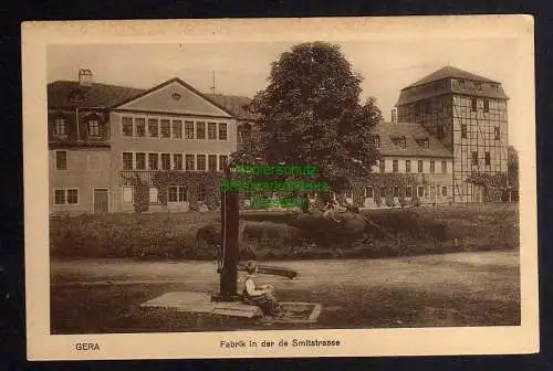 122677 AK Gera Reuss Bund Heimatschutz um 1910 Fabrik in der Smitstrasse