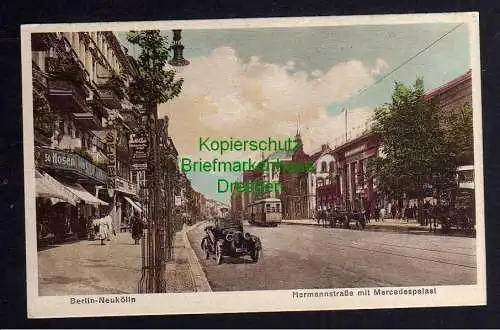 121509 AK Berlin Neukölln 1927 Hermannstraße mit Mercedespalast