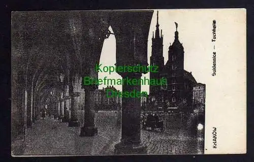 121333 Ansichtskarte Krakau Krakow K. u. K Militärzensur 1915 Zensuriert Bahnpostamt Sukien
