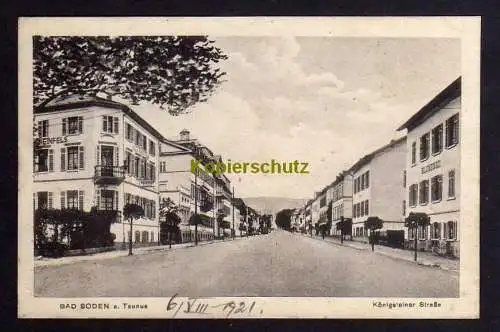120415 AK Bad Soden am Taunus 1921 Königsteiner Straße Villa Rheinfels Neuhof