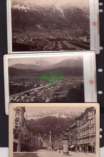 121004 3x Kabinettfoto um 1880 Innsbruck