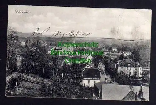 120887 AK Schotten 1913 Panorama Liebfrauenkirche