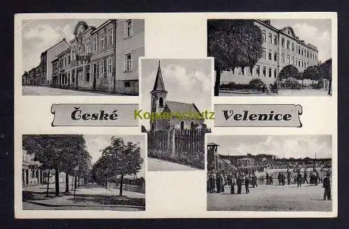 120331 Ansichtskarte Gmünd-Bahnhof Ceske Velenice 1936 5 Bilder mit Kirche