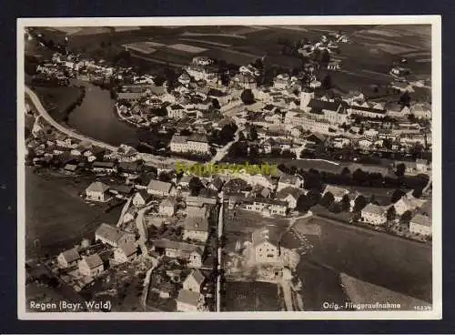 120368 AK Regen Bayr. Wald Luftbild Orig. Fliegeraufnahme um 1935 Fotokarte