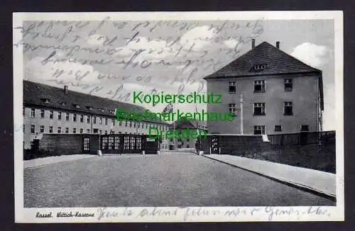 119534 AK Kassel Wittich Kaserne 1941 Feldpost grüner Briefstempel