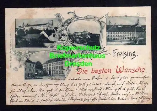 119430 Ansichtskarte Freising 1900 4 Ansichten
