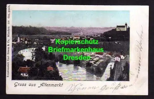 119418 AK Altenmarkt an der Alz Chiemgau Kr. Traunstein um 1900 Panorama Kirche