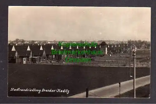 117055 AK Dresden Kaditz Fotokarte um 1930 Stadtrandsiedlung Reihenhäuser