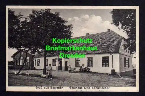 116344 AK Borrentin über Demmin 1936 Mecklenburg Gasthaus Otto Schumacher Landpo