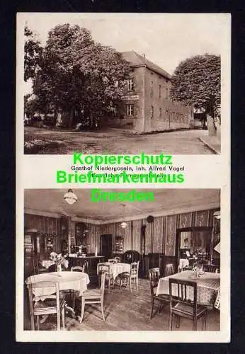 116368 Ansichtskarte Niedergoseln Gasthof Kreis Oschatz 1937