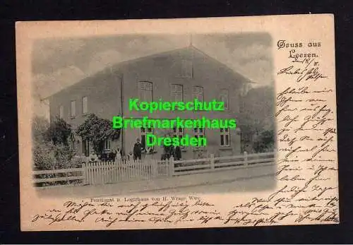 116325 Ansichtskarte Leezen Holstein 1900 Pensionat Logirhaus von H. Wrage Wwe. n. Hamburg