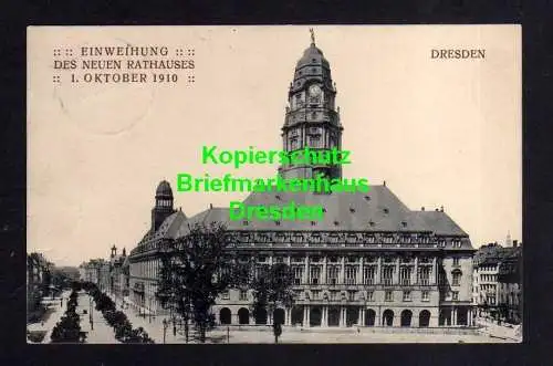 114376 AK Dresden 1910 Einweihung des Neuen Rathauses 1. Oktober 1910