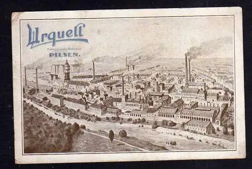 110760 Ansichtskarte Pilsen Plzen Urquell Bürgerliches Brauhaus um 1935 Brauerei