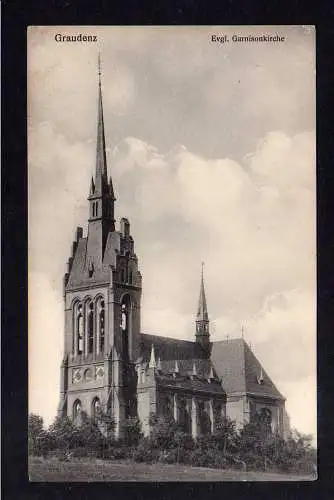 110914 Ansichtskarte Graudenz 1916 Evgl. Garnisonkirche
