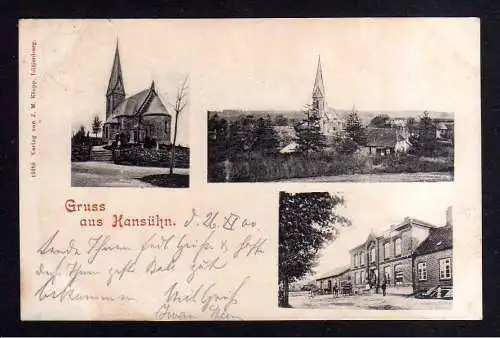 109985 AK Hansühn Wangels 1900 Kirchen anderes Haus