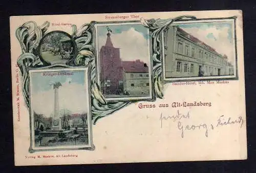 109851 AK Altlandsberg Alt Landsberg 1901 Strausberger Tor Bundes Hotel Max Mask