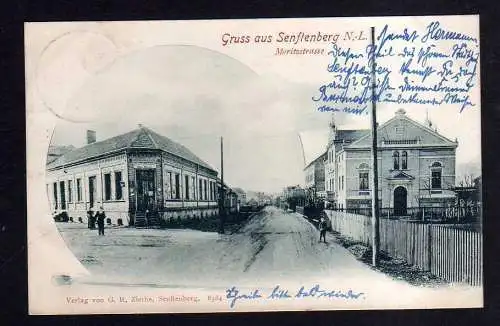 109896 AK Senftenberg N.-L. Moritzstrasse 1900 Colonialwaren Otto Bude