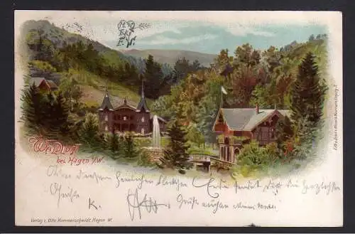 109881 Ansichtskarte Waldlust bei Hagen i. W. 1898