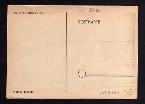 103803 AK Begerburg Döltzschen Dresden 1946 Künstlerkarte