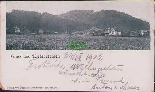 160123 AK Kiefersfelden 1902 Verlag von Nicolaus Gumberger Rosenheim