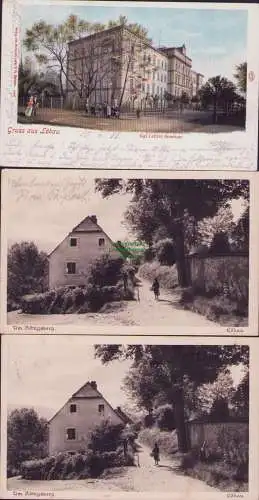 160267 3 Ansichtskarte Gruss aus Löbau. 10.6. 1900 Kgl. Lehrer Seminar Am Königsberg 1915
