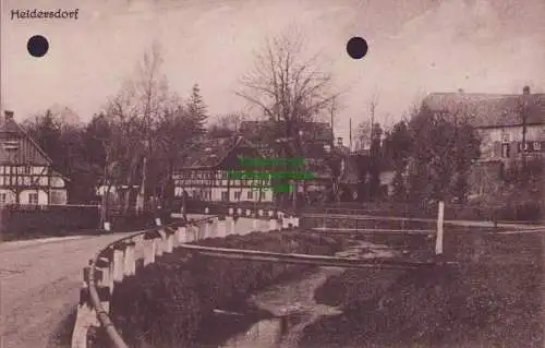 160263 AK Heidersdorf Schlesien um 1920 verwendet Feldpost 1942 Dorfstraße mit B