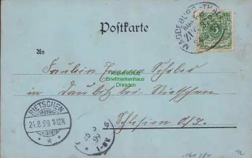 160280 AK Thale 1899 Dambachshaus Mondscheinkarte mit Rehen