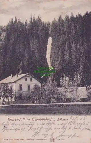160180 Ansichtskarte Wasserfall in Georgendorf i. Böhmen 23/7.03. 1903