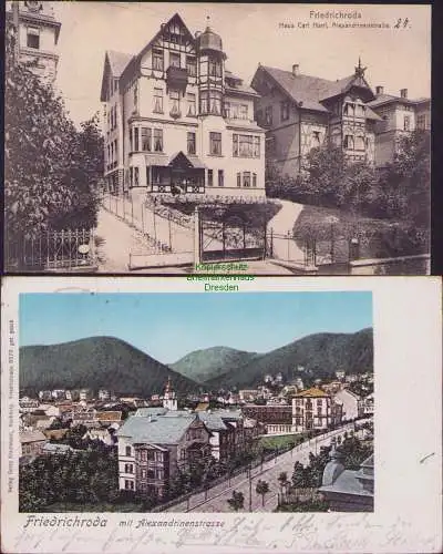 160163 2 AK Friedrichroda 1903 1907 Haus Carl Hanf Alexandrinenstraße 27