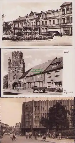 160225 3 Ansichtskarte Stendal Sperlingsplatz 1960 Breite Straße und HO-Warenhaus 1961