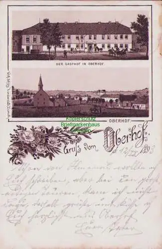 160196 AK DER GASTHOF IN OBERHOF Litho Vorläufer 1893