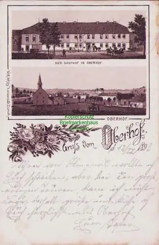 160196 Ansichtskarte DER GASTHOF IN OBERHOF Litho Vorläufer 1893