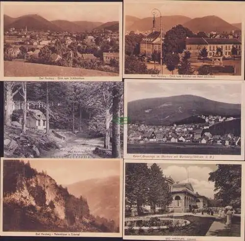 160289 3 AK Bad Harzburg Blick Bahnhof Hotel Lindenhof Blick vom Schützenhaus