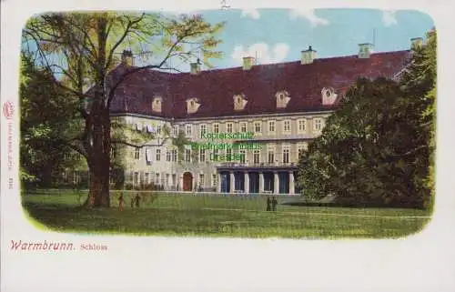 160294 Ansichtskarte Warmbrunn Schloss um 1900