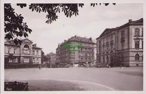 160237 Ansichtskarte Eger Marktplatz um 1930 Fotokarte Cheb