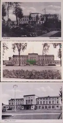 160216 3 Ansichtskarte Elbing, Bahnhof Bahnhofsanlagen 1943